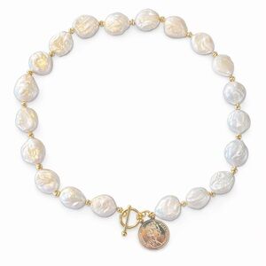 Natural Pearl Coin Necklace